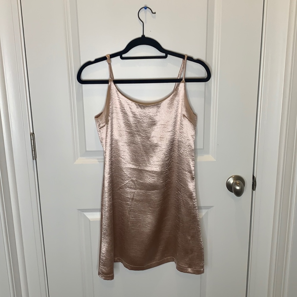 Rose gold dress - I wore it once and got a bunch of compliments on it!